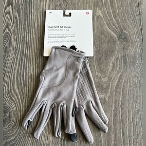 Lululemon Run for It All Gloves in Gull Grey